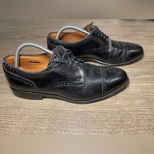 Allen Edmonds Mens Sanford  Derby Dress Shoes Cap Toe Black  Size 10.5 D